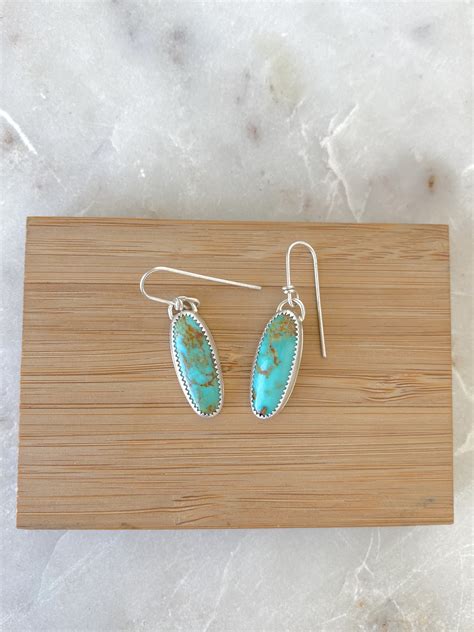 Kingman Turquoise Dangle Earrings