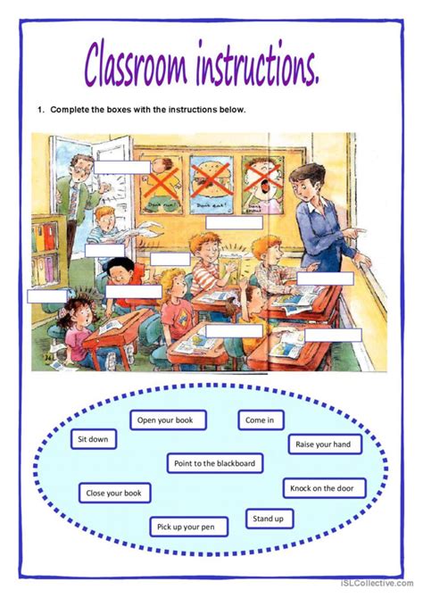 Classroom Instructions English Esl Worksheets Pdf And Doc