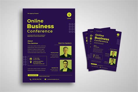 flyer online business conference 2021 ui creative