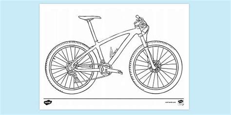Free Mountain Bike Colouring Page Colouring Sheets