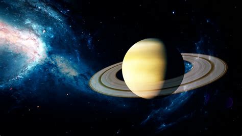 Realistic Beautiful Planet Saturn From Stock Footage Video 100