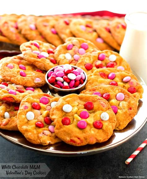 Line baking sheets with silicone baking mats or parchment paper, set aside. White Chocolate Chip M&M Valentine's Day Cookies ...