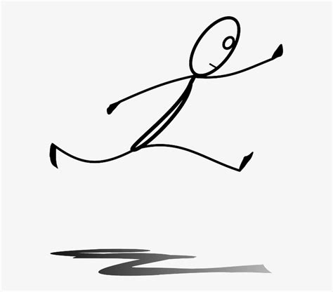 Jumping Running Sprinting Fast Quickly Stickman Stick Figure Man