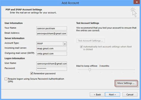Default Incoming And Outgoing Email Settings For Gmail Specialistsdas