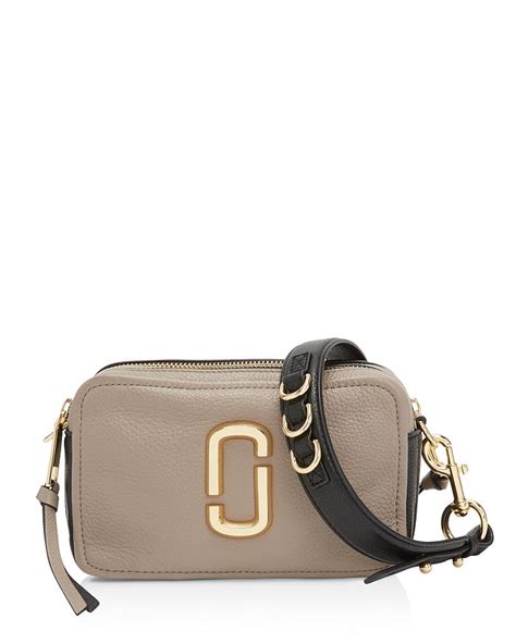 Marc Jacobs The Softshot 21 Leather Camera Bag In Cement Multi Modesens