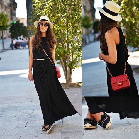 Black Dress Fedora Moda Verano Moda Moda Femenina