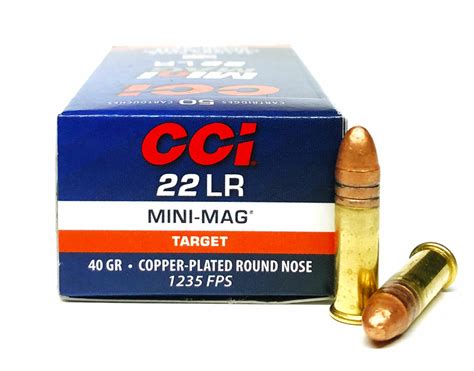 Cci Mini Mag 22lr 40 Gr Copper Plated Round Nose 50 Rnd Box