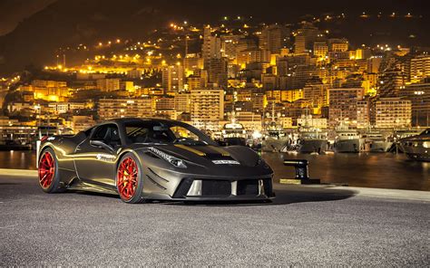 Car Sports Car Super Car Ferrari 458 Night Monaco Bay City
