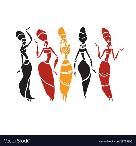 African Beautiful Women Royalty Free Vector Image