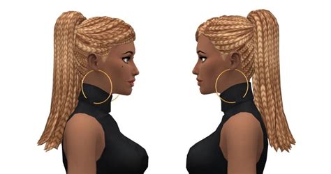 Sims 4 Mm Cc Maxis Match Ponytail Leeleesims1 Braided Ponytail