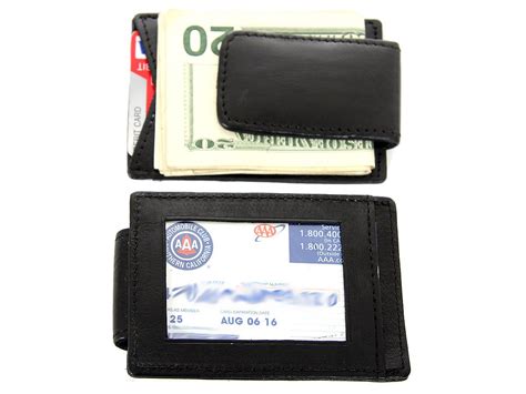 Shop top fashion brands wallets at amazon.com free delivery and returns possible on eligible purchases Leather Magnetic Money Clip Credit Card ID Holder Black Men's Wallet | eBay