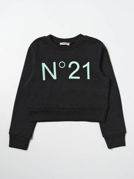 N° 21 Sweater For Girls Black N° 21 Sweater N21574n0154 Online On