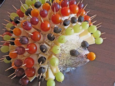 Porcupine Snacking Snack Recipes Cheese Pineapple Hedgehog Party