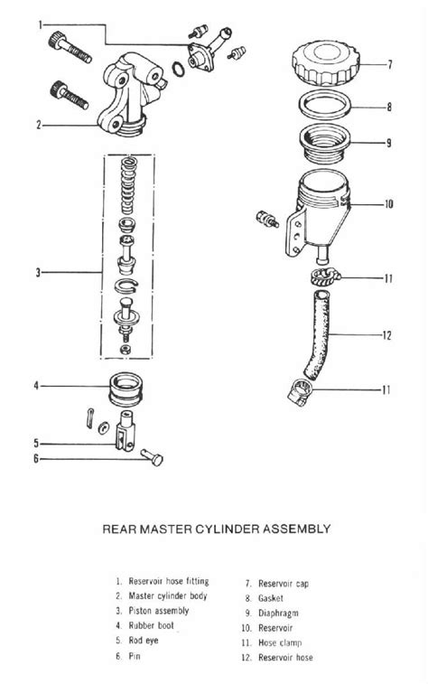 This page is about motorcycle rear master cylinder,contains motorcycle sportbike dirt atv. Dan's Motorcycle "Hydraulic Brakes and Clutch"