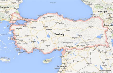 Turkey map for free download and use. Map of Turkey