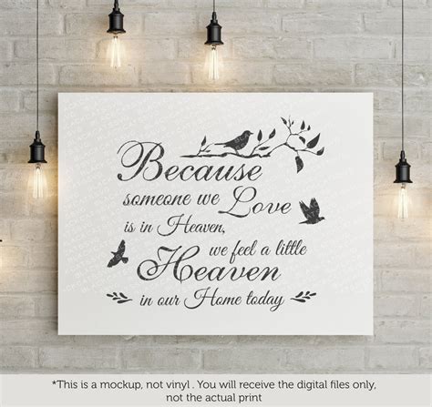 Because someone we love is in Heaven - SVG file Cutting File Clipart i