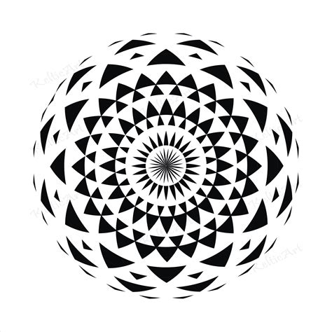 Digital Download Sacred Geometry Art Mandala Art Black And White