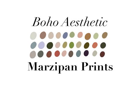 Boho Aesthetics Procreate Colour Palette Illustrations Etsy