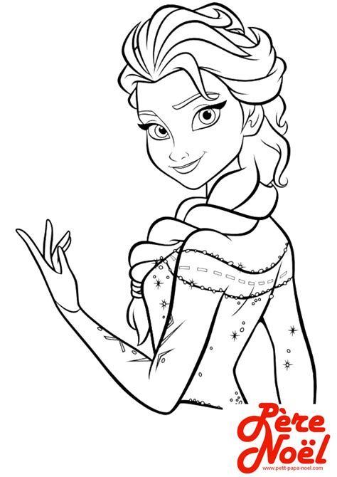 Petit Papa Noël  Coloriage  Elsa  Elsa de la Reine des Neiges
