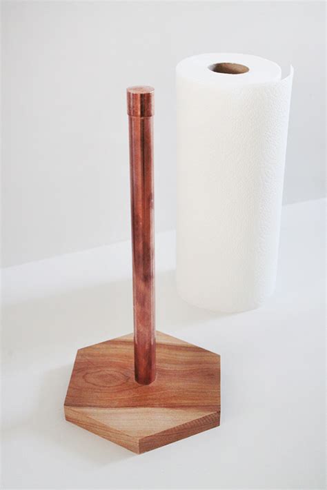 Diy Copper Wood Paper Towel Holder Almost Makes Perfect