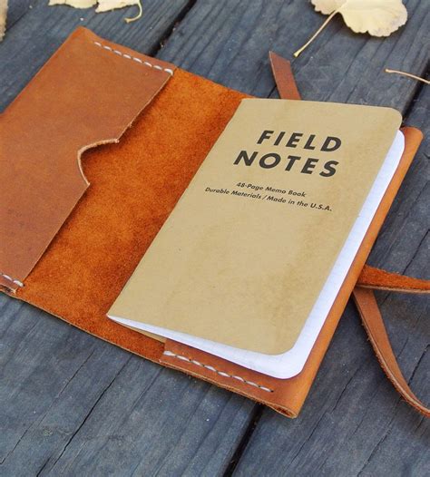Brown Leather Notebook Cover Gentlemans Essentials