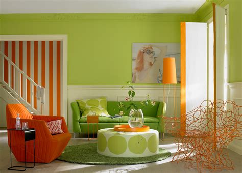 Orange And Green Living Room Green Modern Green Living Room Living