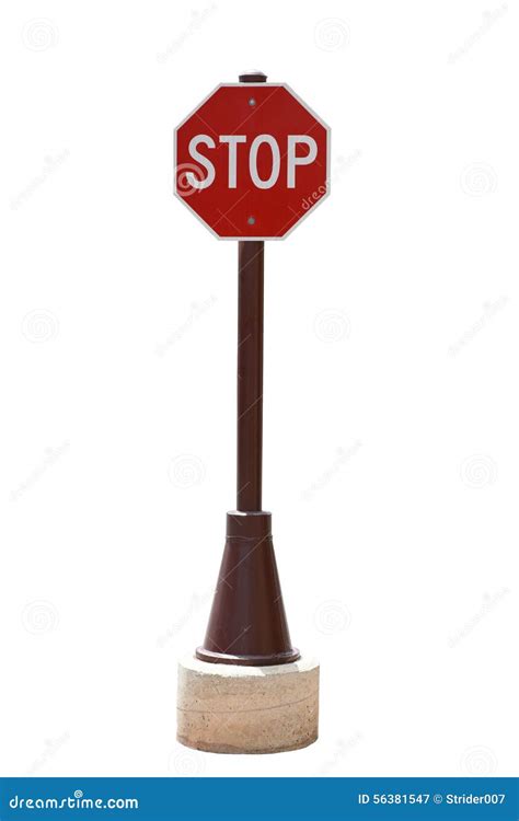Vintage Stop Sign Isolated On White Stock Image Image Of Warning