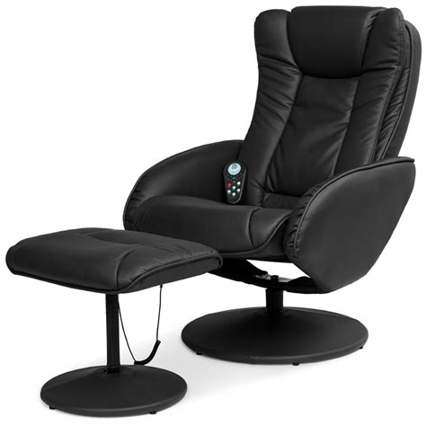 best choice products faux leather electric massage recliner chair w stool ottoman remote