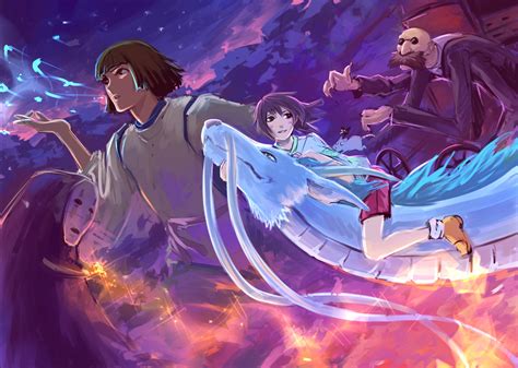 Animated Characters Digital Wallpaper Studio Ghibli Spirited Away