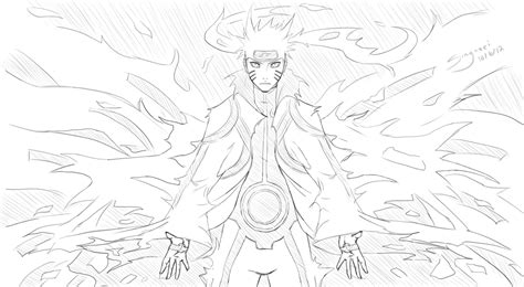 Comm Sketch Naruneji Naruto Tailed Beast Mode By Sing Sei On