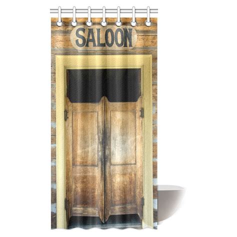 Mypop Western Decor Shower Curtain Authentic Saloon Doors Of Old