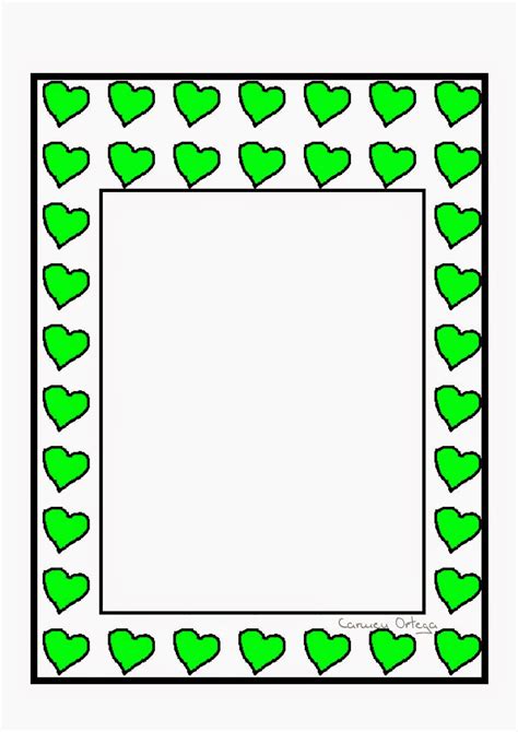 Free Printable Wedding Borders Or Frames With Hearts In Neon Oh My