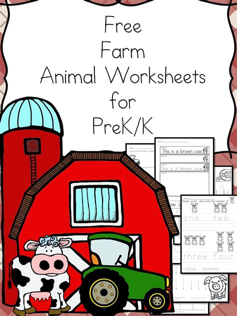 Farm Animals Worksheets For Kids Cute Fun Free