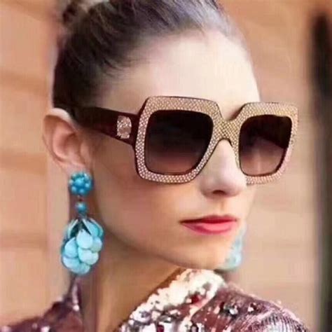 Fashion Womens Oversize Gold Acetate Sunglasses Big Frame High Quality