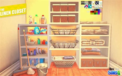 The Linen Closet By Kiara Rawks At Onyx Sims Sims 4 Updates
