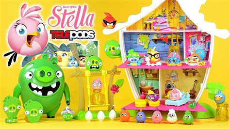 Angry Birds Stella Telepods Tree House Playset W Luca And Poppy Vs