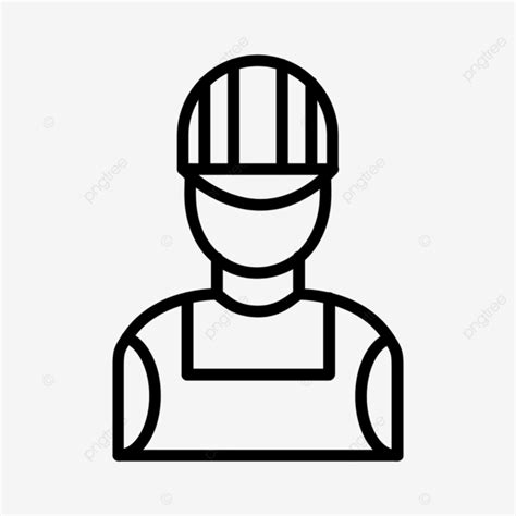 Builder Line Icon Vector Builder Construction Constructor Png And