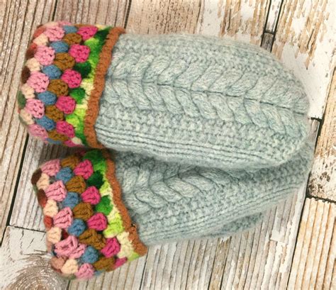 Sweater Afghan Mittens Worlds Warmest Upcycled Felted Wool And
