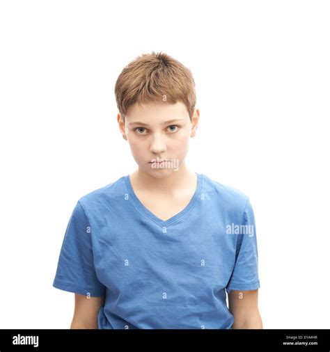 Tired Young Boys Portrait Stock Photo Alamy