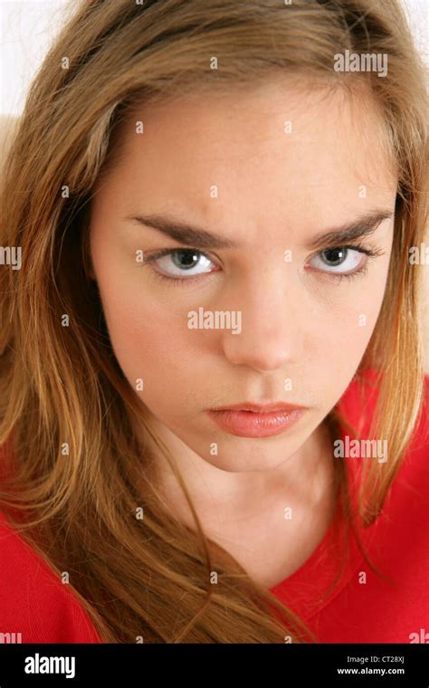 Portrait Of Adolescent Girl Stock Photo Alamy