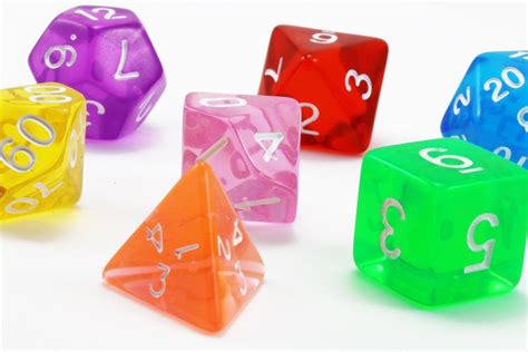 Translucent Dice Hard Candy Multi Colors Rpg Role Playing Game Dice