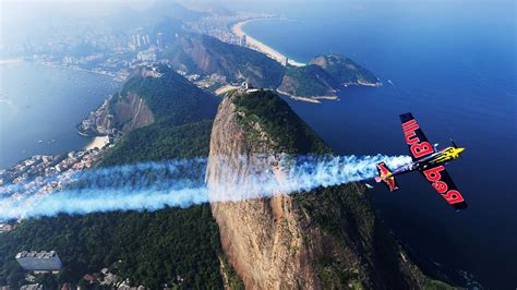 Download the perfect red bull pictures. Wallpaper : 1920x1080 px, airplane, contrails, landscape ...