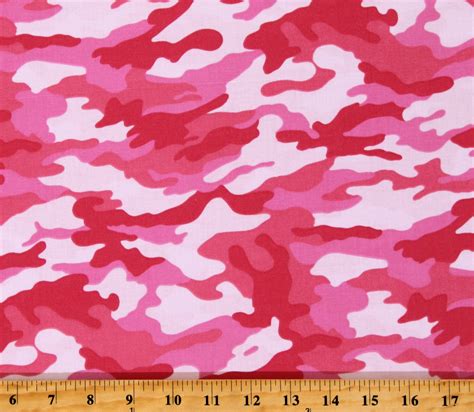 Cotton Camouflage Camo Hot Pink Girls Cotton Fabric Print By Etsy