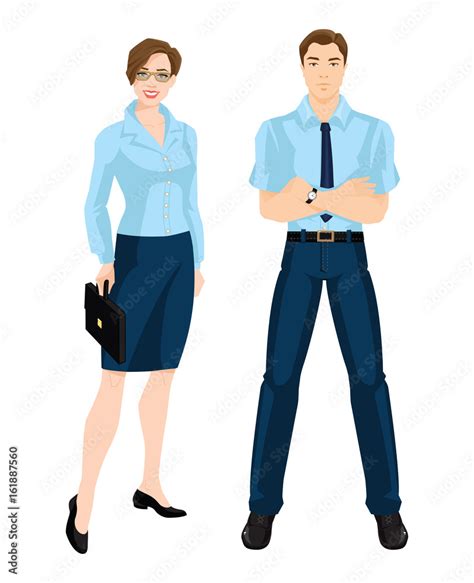 Vector Illustration Of Corporate Dress Code Group Of Business People
