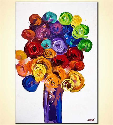 At artranked.com find thousands of paintings categorized into thousands of categories. Painting for sale - vase with colorful flowers on white ...