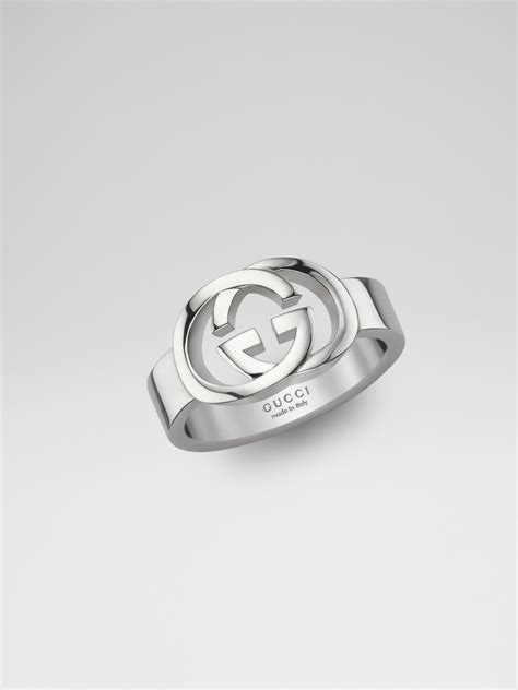 Gucci Sterling Silver Double G Ring In Silver Lyst