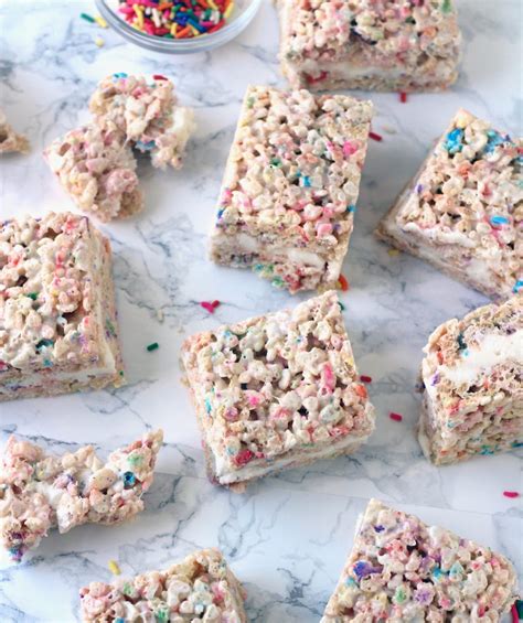 Birthday Cake Rice Krispie Treats – 5 Boys Baker