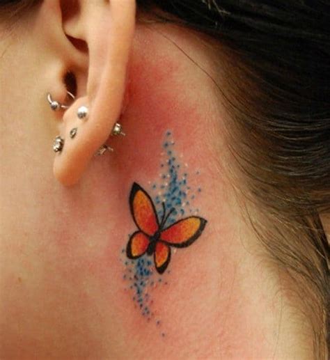 10 super cool ear tattoo designs. 150 Sensuous Inner-Behind The Ear Tattoos (Ultimate Guide ...