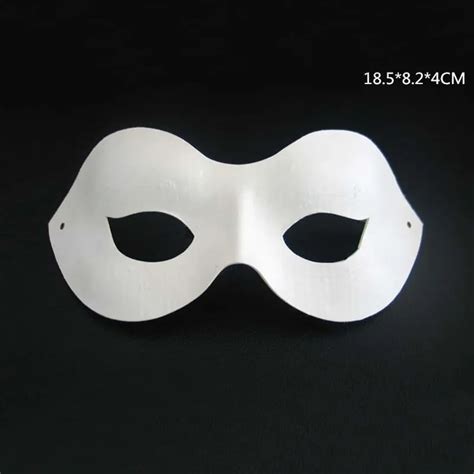 White Unpainted Face Plainblank Paper Pulp Mask Diy Dancing Christmas