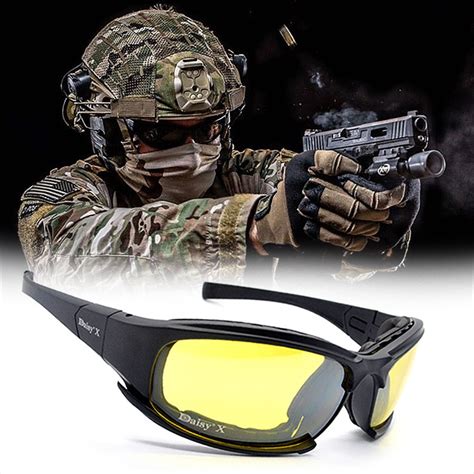 2018 new 4 lens kit army goggles military sunglasses men s outdoor sports war game tactical